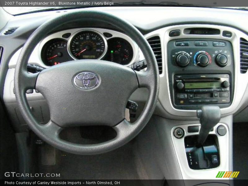 Bluestone Metallic / Ivory Beige 2007 Toyota Highlander V6
