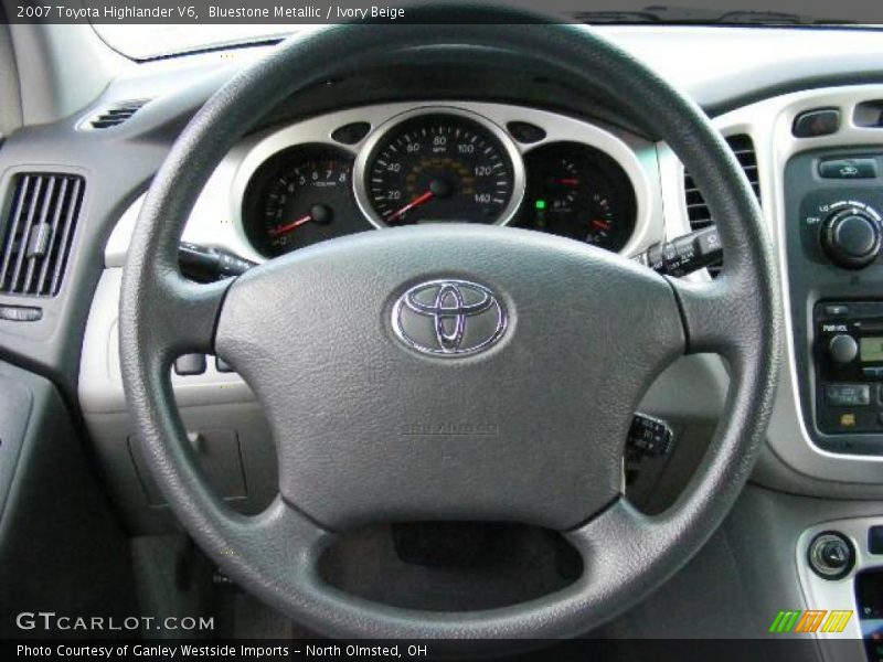 Bluestone Metallic / Ivory Beige 2007 Toyota Highlander V6