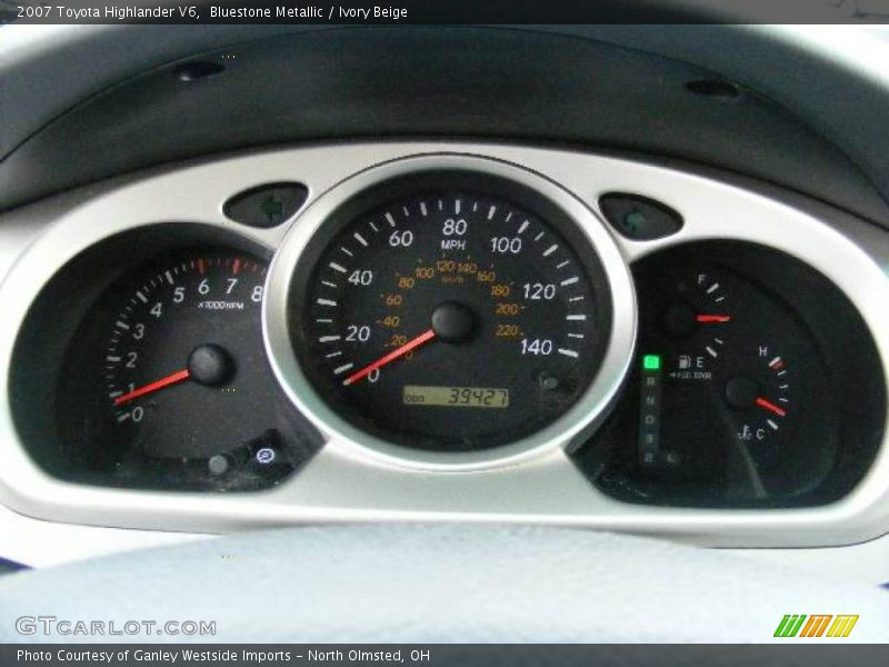 Bluestone Metallic / Ivory Beige 2007 Toyota Highlander V6