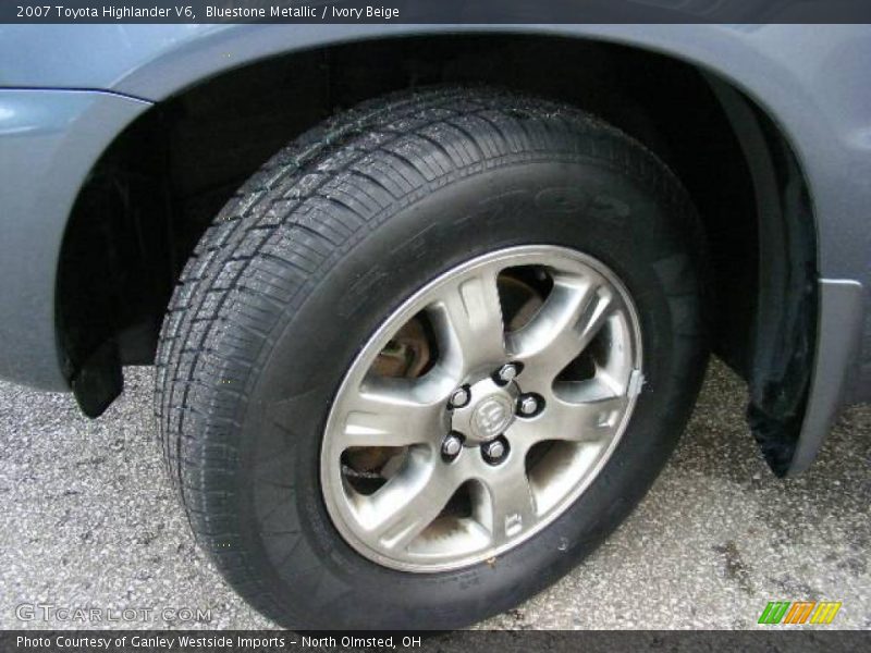 Bluestone Metallic / Ivory Beige 2007 Toyota Highlander V6