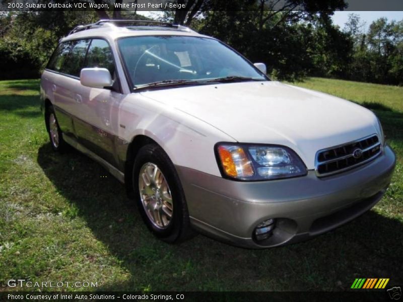 White Frost Pearl / Beige 2002 Subaru Outback VDC Wagon