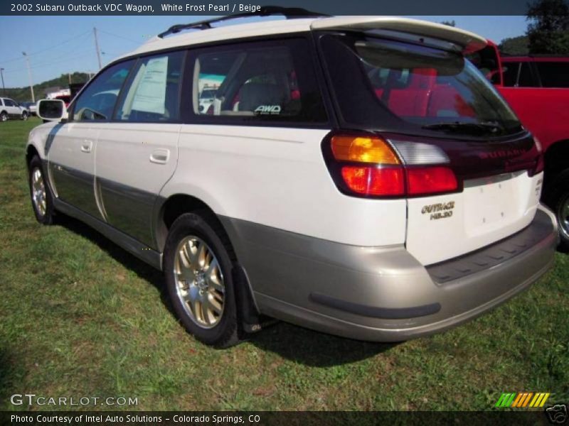 White Frost Pearl / Beige 2002 Subaru Outback VDC Wagon