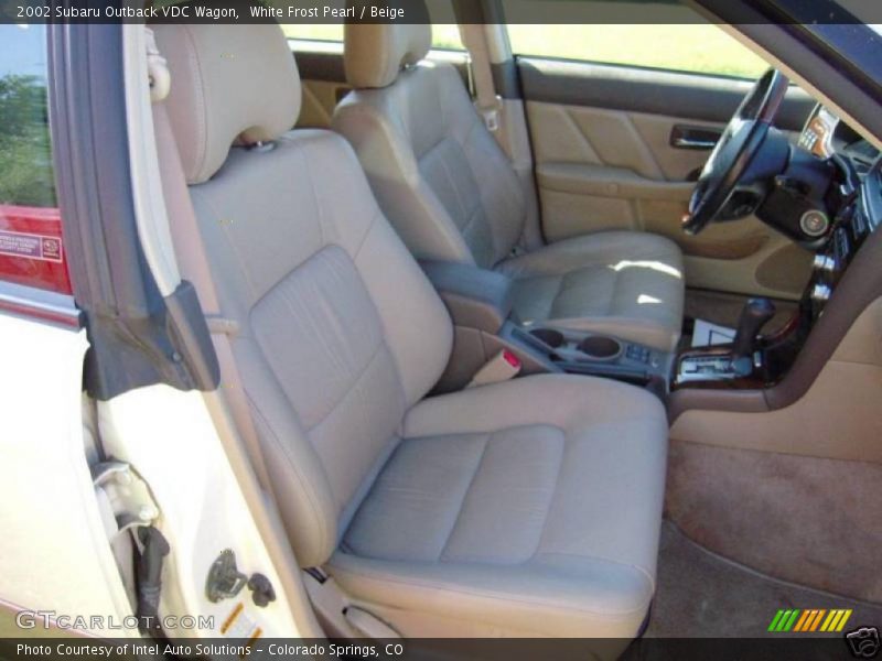 White Frost Pearl / Beige 2002 Subaru Outback VDC Wagon