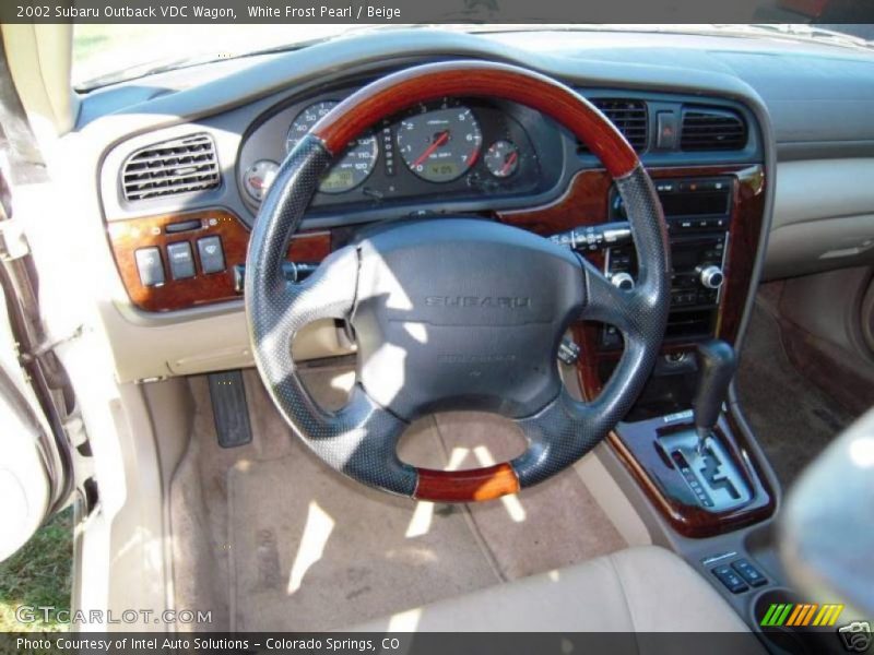 White Frost Pearl / Beige 2002 Subaru Outback VDC Wagon