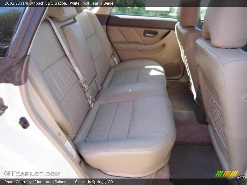White Frost Pearl / Beige 2002 Subaru Outback VDC Wagon