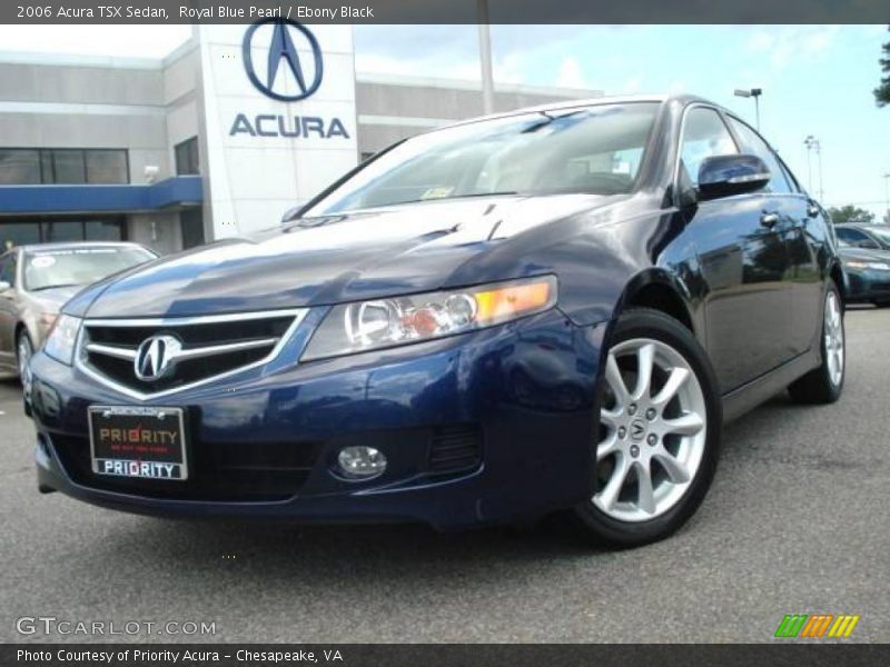 Royal Blue Pearl / Ebony Black 2006 Acura TSX Sedan