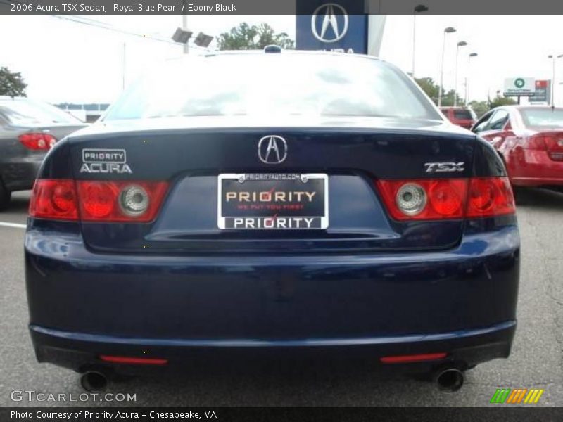 Royal Blue Pearl / Ebony Black 2006 Acura TSX Sedan