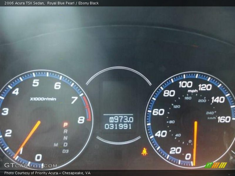 Royal Blue Pearl / Ebony Black 2006 Acura TSX Sedan
