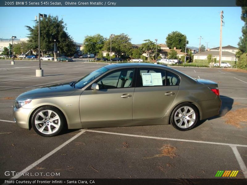 Olivine Green Metallic / Grey 2005 BMW 5 Series 545i Sedan