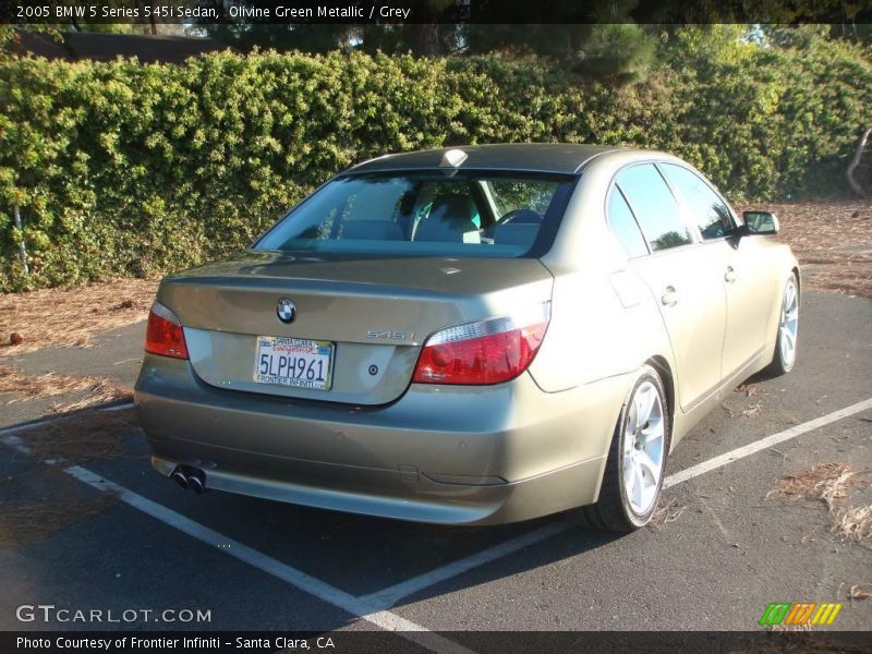 Olivine Green Metallic / Grey 2005 BMW 5 Series 545i Sedan