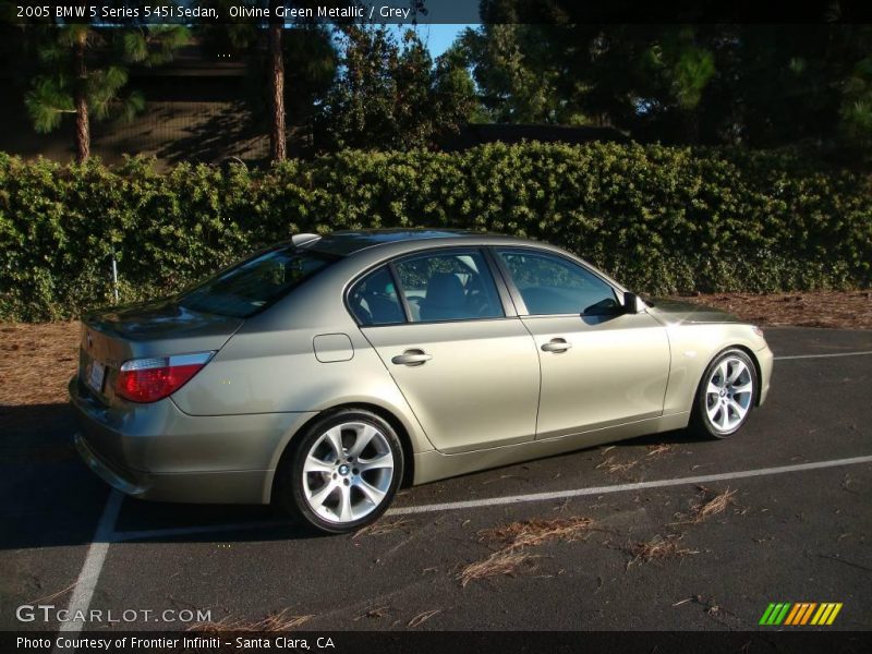 Olivine Green Metallic / Grey 2005 BMW 5 Series 545i Sedan