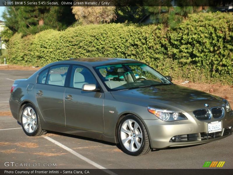 Olivine Green Metallic / Grey 2005 BMW 5 Series 545i Sedan