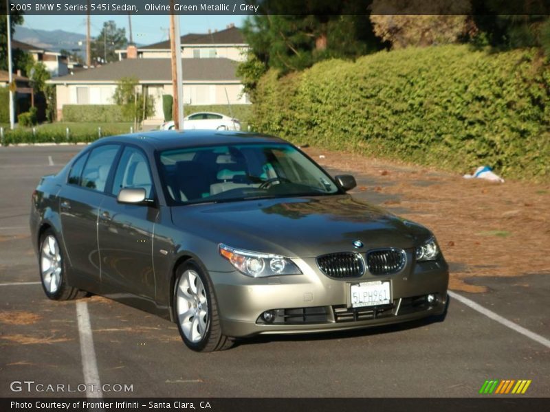 Olivine Green Metallic / Grey 2005 BMW 5 Series 545i Sedan