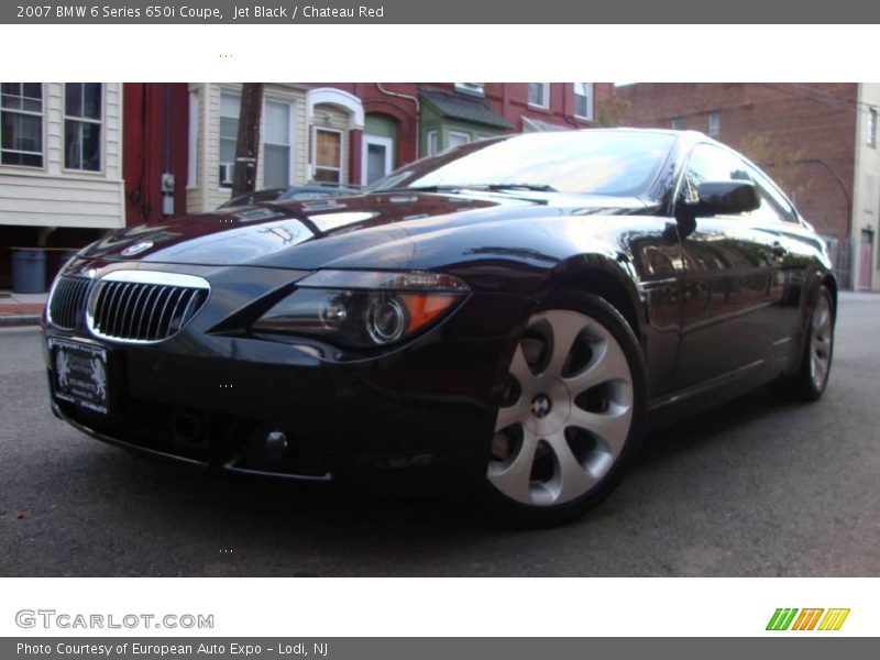 Jet Black / Chateau Red 2007 BMW 6 Series 650i Coupe