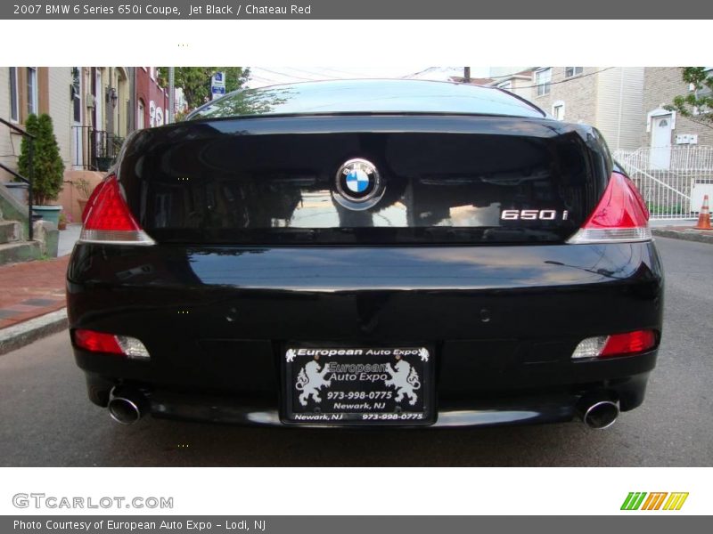 Jet Black / Chateau Red 2007 BMW 6 Series 650i Coupe