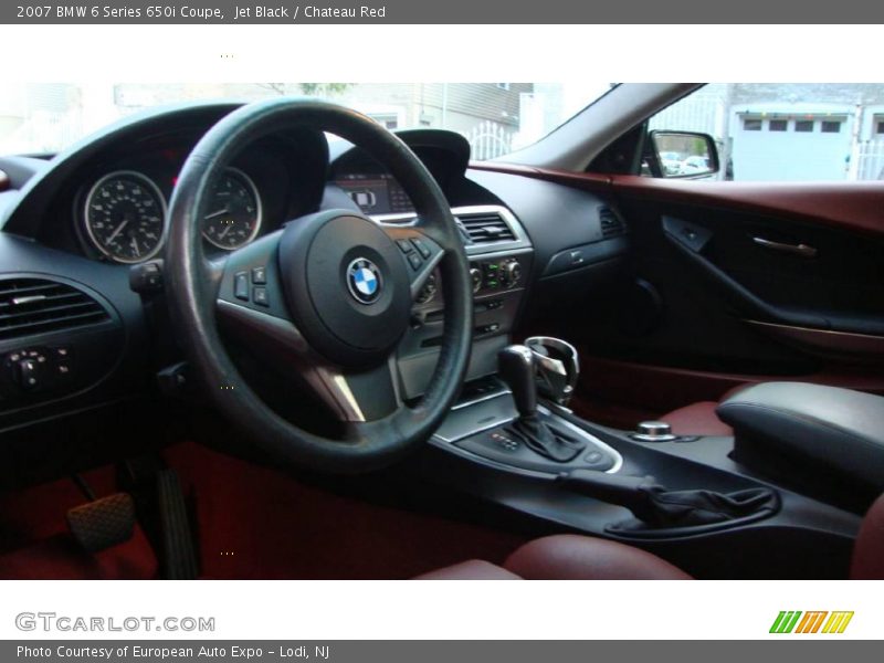 Jet Black / Chateau Red 2007 BMW 6 Series 650i Coupe