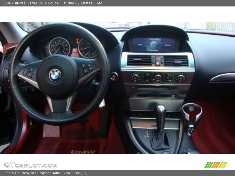 Jet Black / Chateau Red 2007 BMW 6 Series 650i Coupe