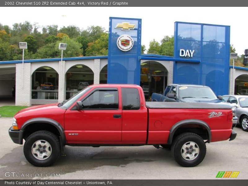Victory Red / Graphite 2002 Chevrolet S10 ZR2 Extended Cab 4x4