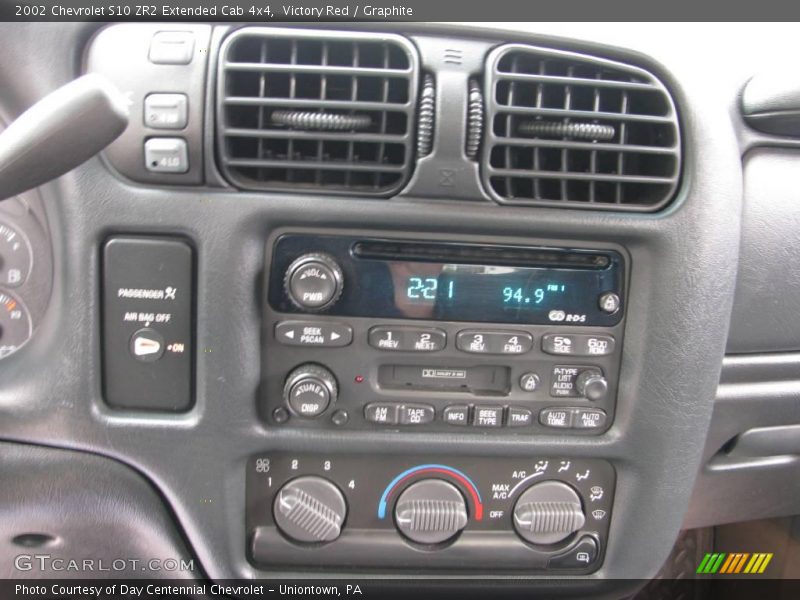 Victory Red / Graphite 2002 Chevrolet S10 ZR2 Extended Cab 4x4