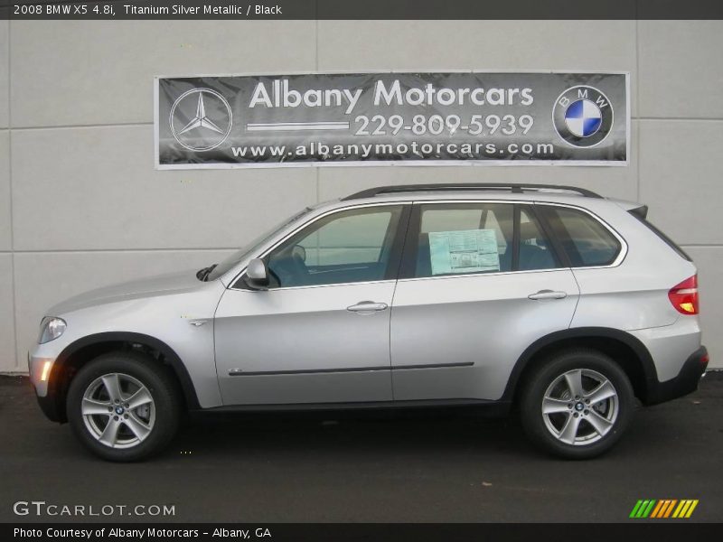 Titanium Silver Metallic / Black 2008 BMW X5 4.8i