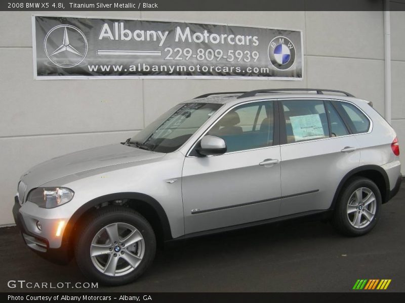 Titanium Silver Metallic / Black 2008 BMW X5 4.8i