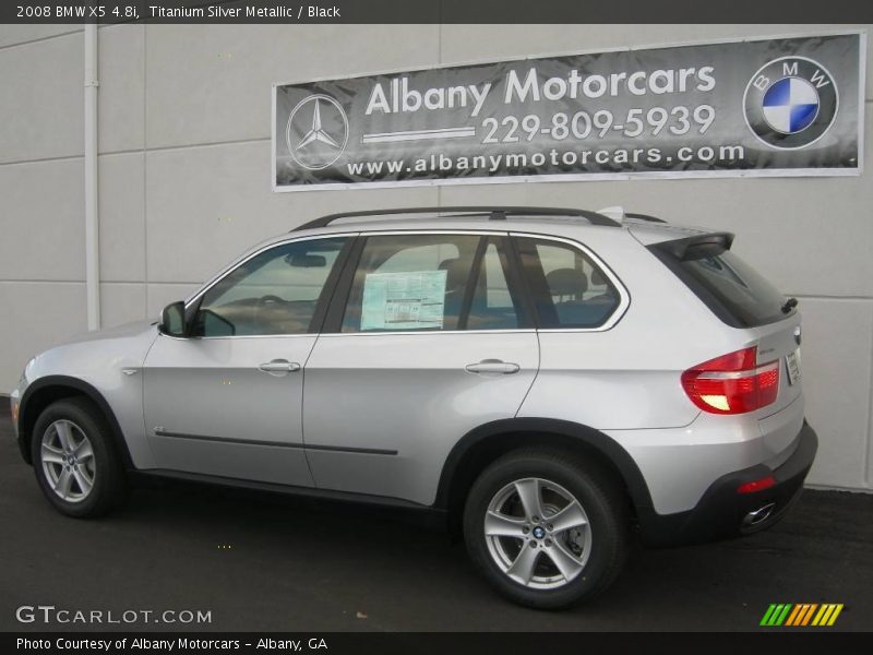 Titanium Silver Metallic / Black 2008 BMW X5 4.8i