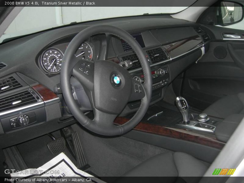 Titanium Silver Metallic / Black 2008 BMW X5 4.8i