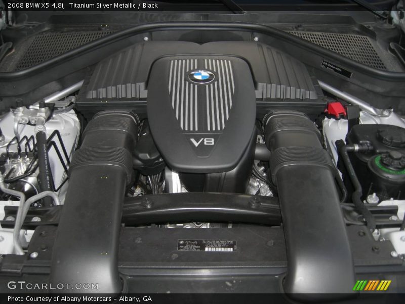 Titanium Silver Metallic / Black 2008 BMW X5 4.8i