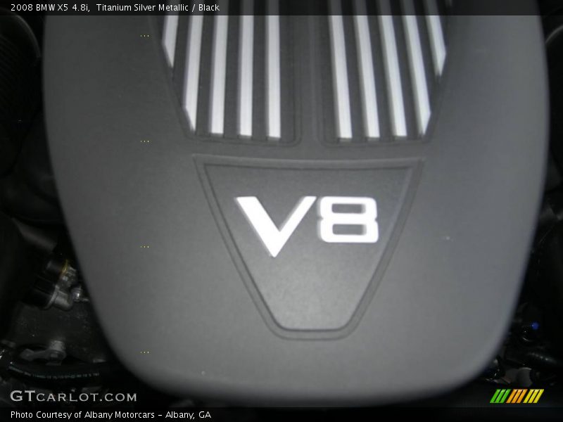 Titanium Silver Metallic / Black 2008 BMW X5 4.8i