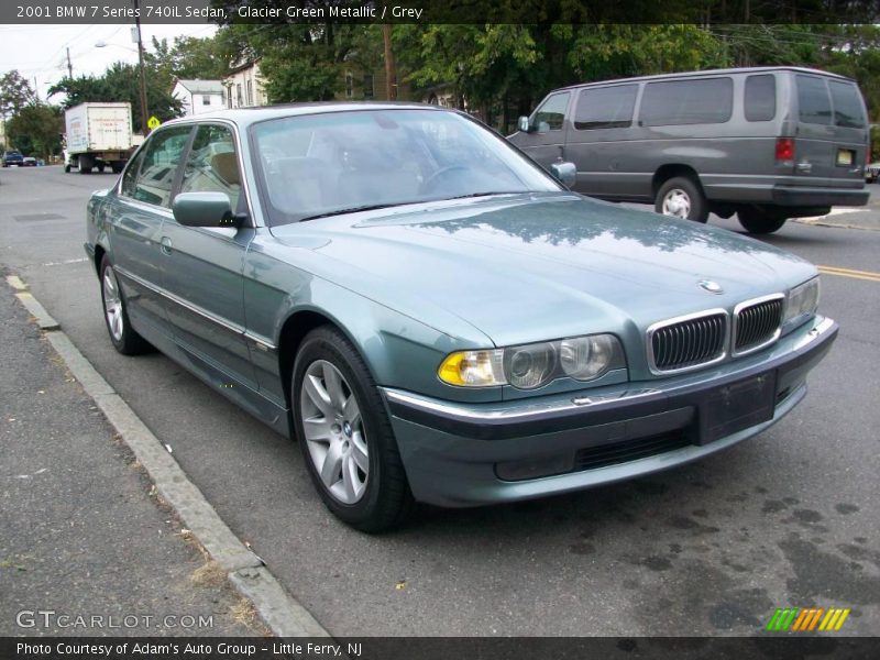 Glacier Green Metallic / Grey 2001 BMW 7 Series 740iL Sedan