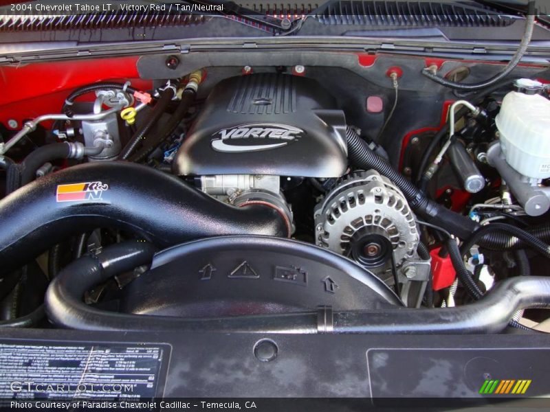 Victory Red / Tan/Neutral 2004 Chevrolet Tahoe LT
