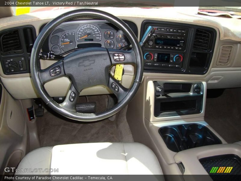Victory Red / Tan/Neutral 2004 Chevrolet Tahoe LT