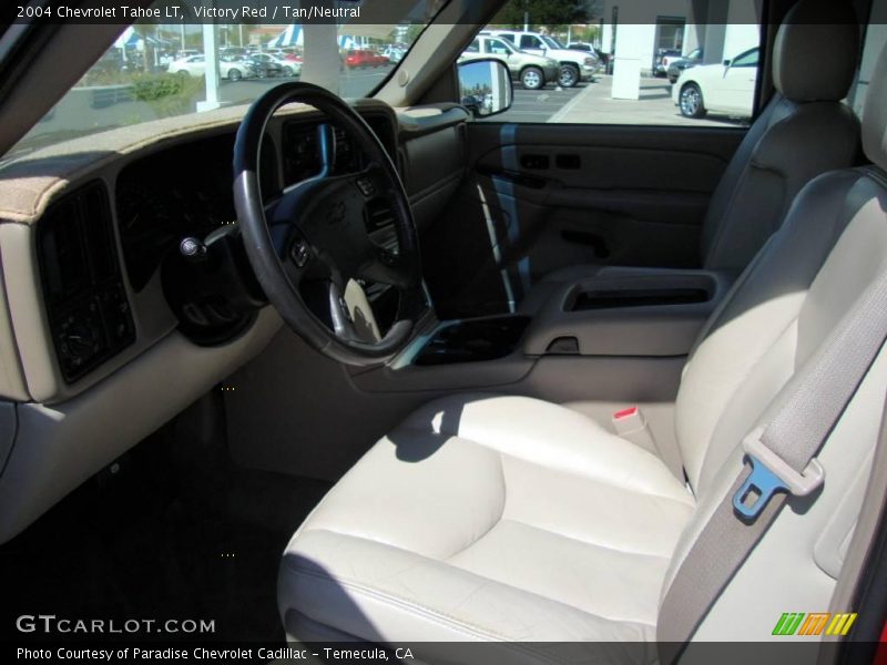 Victory Red / Tan/Neutral 2004 Chevrolet Tahoe LT