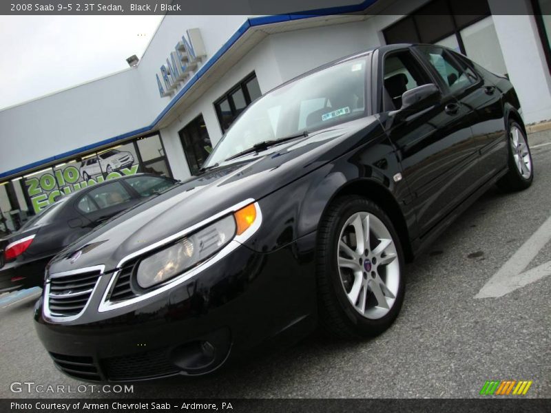 Black / Black 2008 Saab 9-5 2.3T Sedan