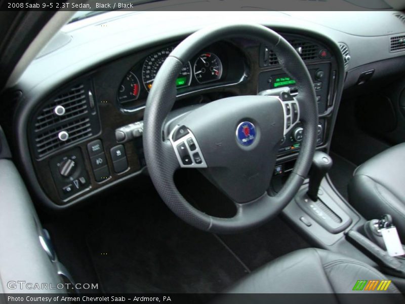 Black / Black 2008 Saab 9-5 2.3T Sedan