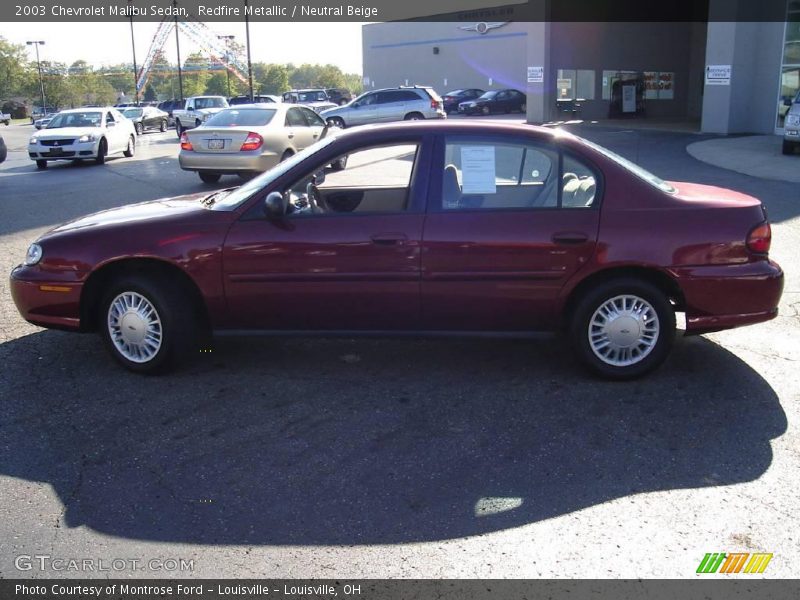 Redfire Metallic / Neutral Beige 2003 Chevrolet Malibu Sedan