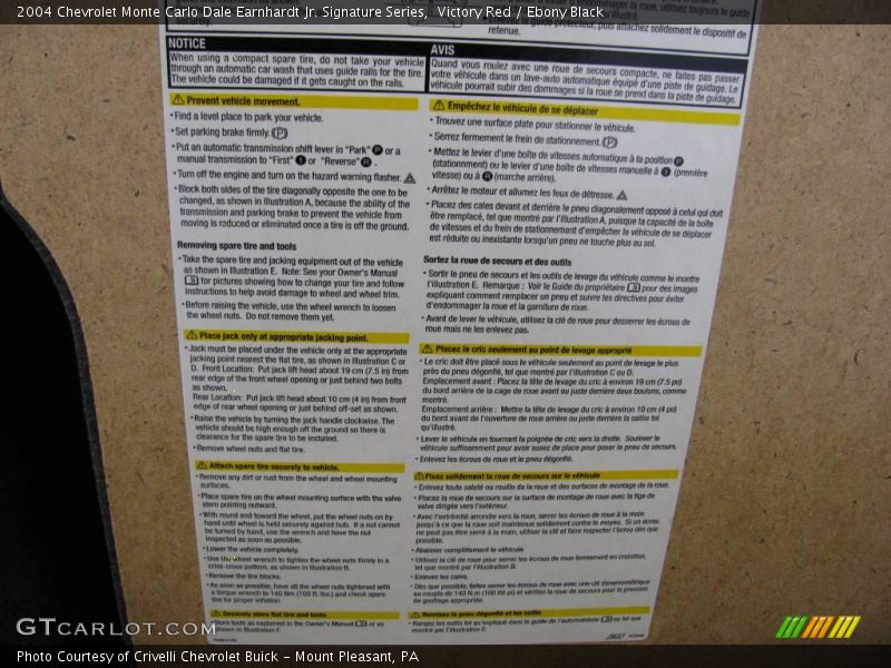Victory Red / Ebony Black 2004 Chevrolet Monte Carlo Dale Earnhardt Jr. Signature Series