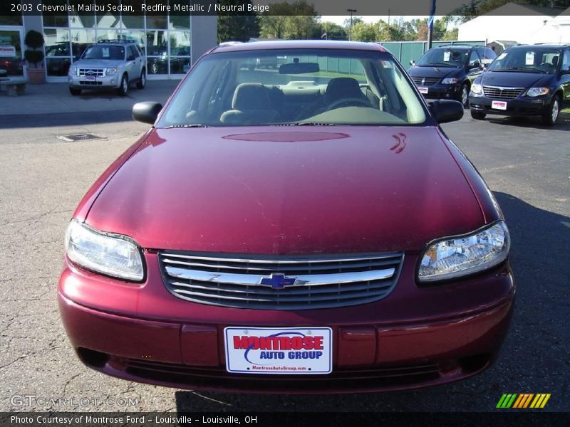 Redfire Metallic / Neutral Beige 2003 Chevrolet Malibu Sedan