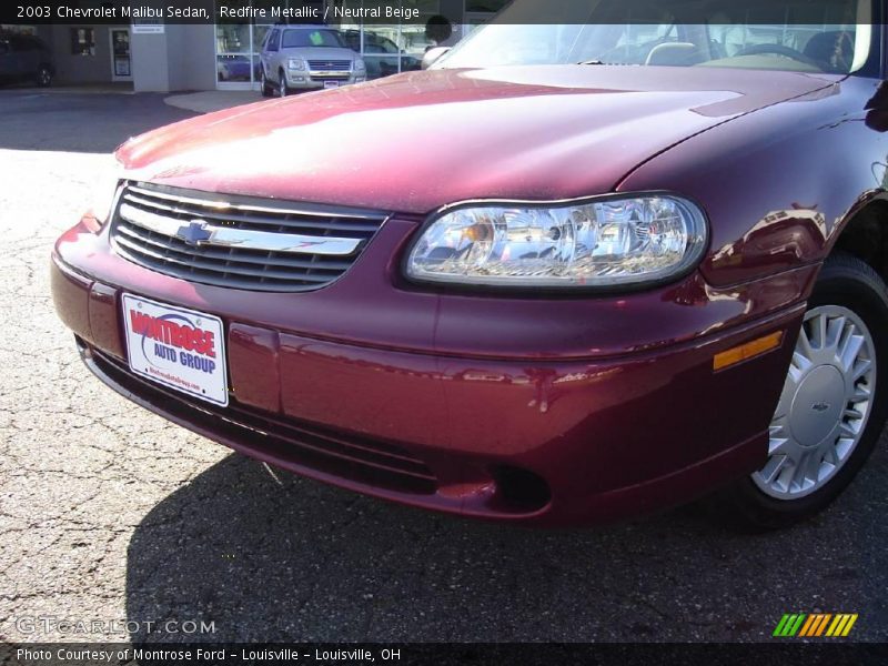 Redfire Metallic / Neutral Beige 2003 Chevrolet Malibu Sedan