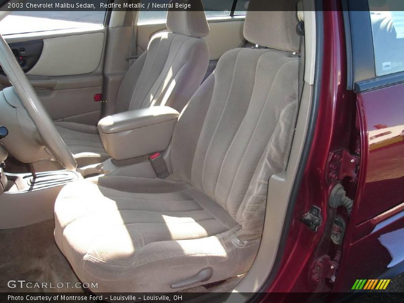 Redfire Metallic / Neutral Beige 2003 Chevrolet Malibu Sedan