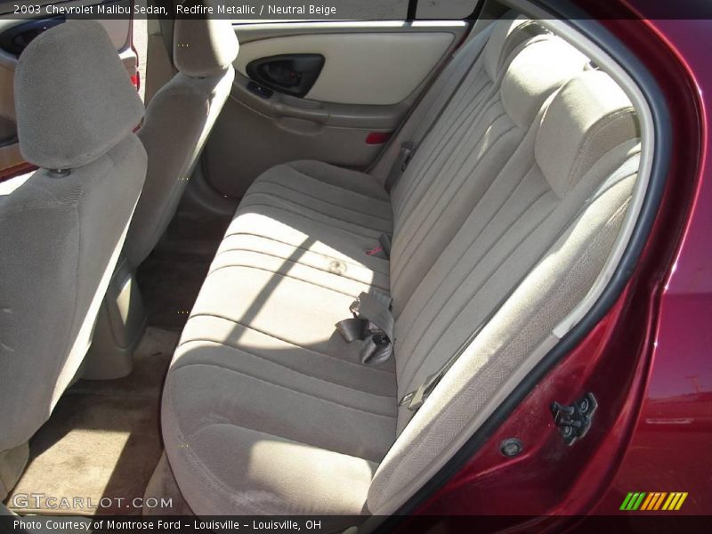Redfire Metallic / Neutral Beige 2003 Chevrolet Malibu Sedan
