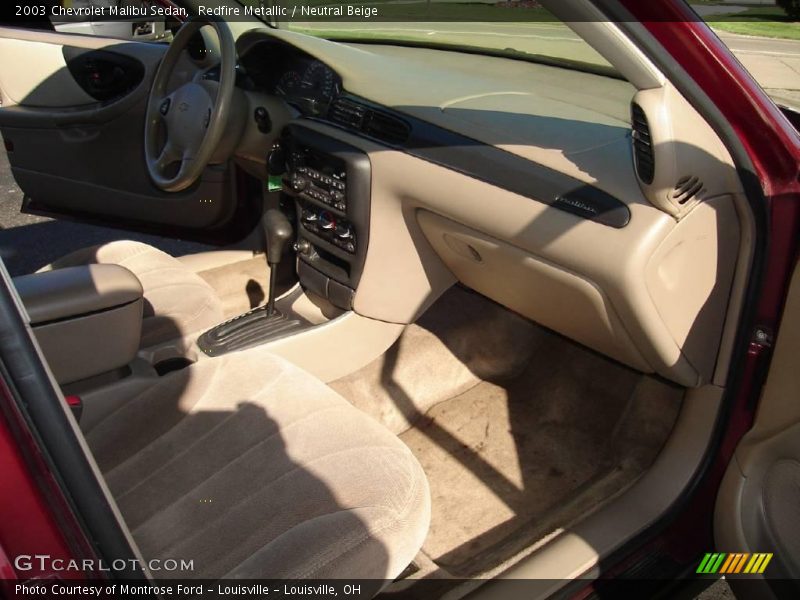 Redfire Metallic / Neutral Beige 2003 Chevrolet Malibu Sedan