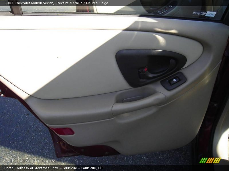 Redfire Metallic / Neutral Beige 2003 Chevrolet Malibu Sedan