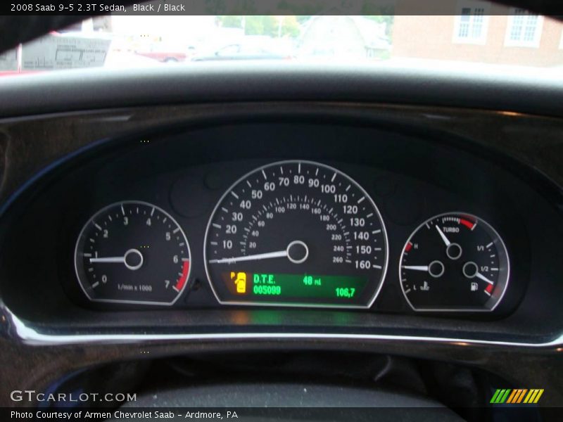 Black / Black 2008 Saab 9-5 2.3T Sedan