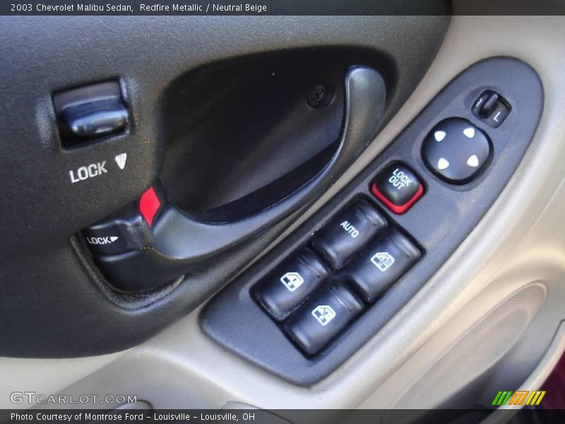 Redfire Metallic / Neutral Beige 2003 Chevrolet Malibu Sedan