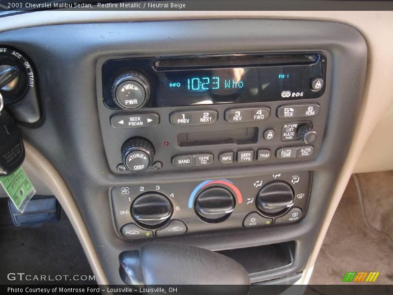 Redfire Metallic / Neutral Beige 2003 Chevrolet Malibu Sedan