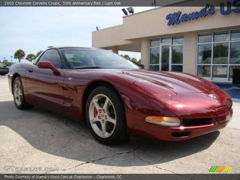 50th Anniversary Red / Light Oak 2003 Chevrolet Corvette Coupe