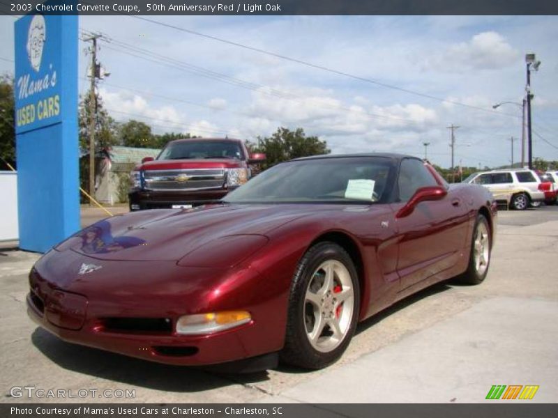 50th Anniversary Red / Light Oak 2003 Chevrolet Corvette Coupe