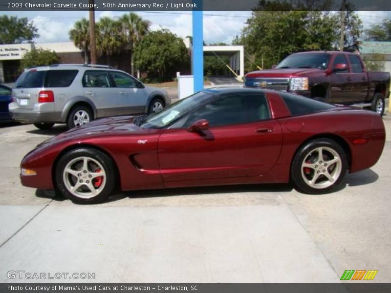 50th Anniversary Red / Light Oak 2003 Chevrolet Corvette Coupe