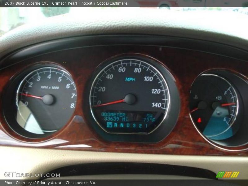 Crimson Pearl Tintcoat / Cocoa/Cashmere 2007 Buick Lucerne CXL